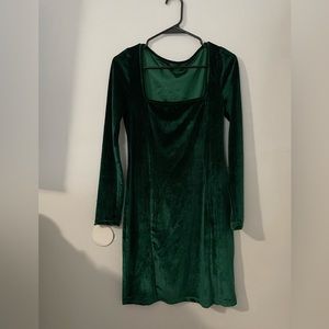 Green Velvet Dress